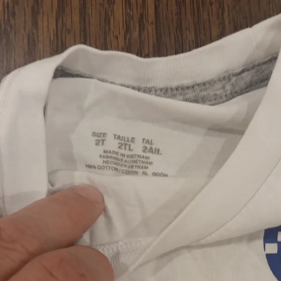 Adidas Toddler White Tee with Red and Blue Graphic 2T - Picture 2 of 2